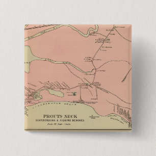 Badge Carré 5 Cm Prouts Neck Scarborough, plages de Higgins