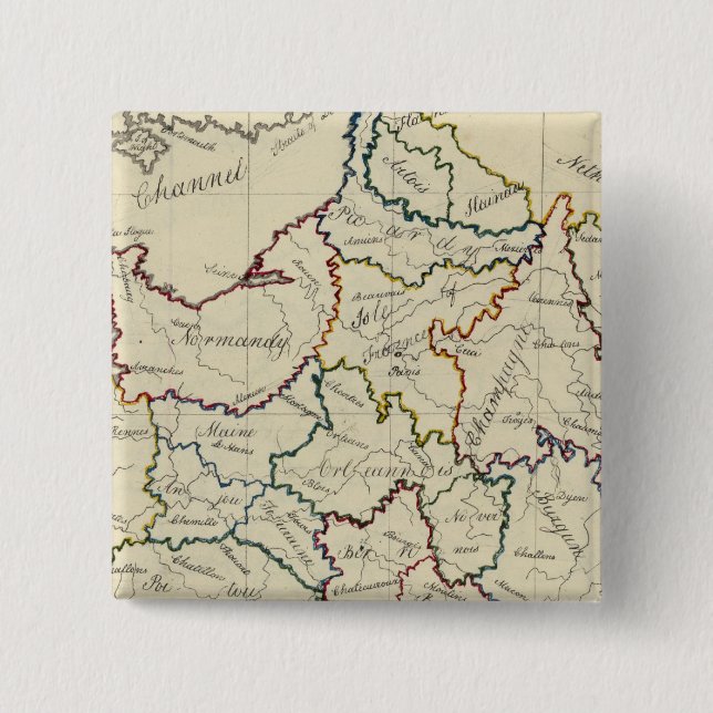 Badge Carré 5 Cm Province de France (Devant)