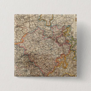 Badge Carré 5 Cm Prusse rhénique, Westphalie, Hesse Nassau