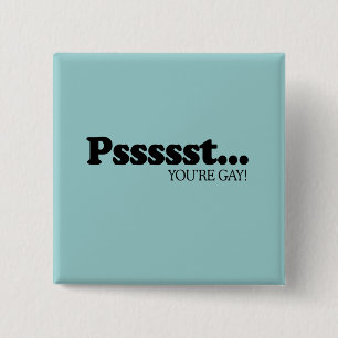 Badge Carré 5 Cm Pssst… Vous êtes gais