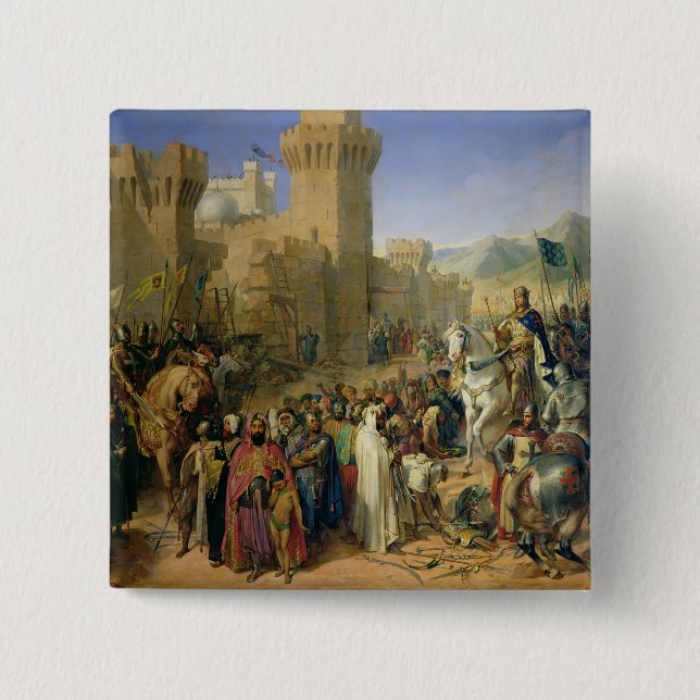 Badge Carré 5 Cm Ptolemais donné à Philip Augustus (Devant)
