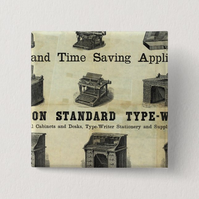 Badge Carré 5 Cm Publicité avec plan du guide (Devant)