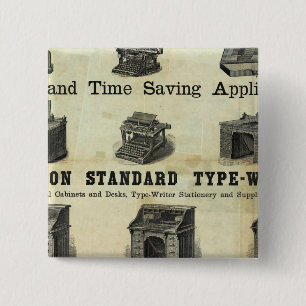 Badge Carré 5 Cm Publicité avec plan du guide