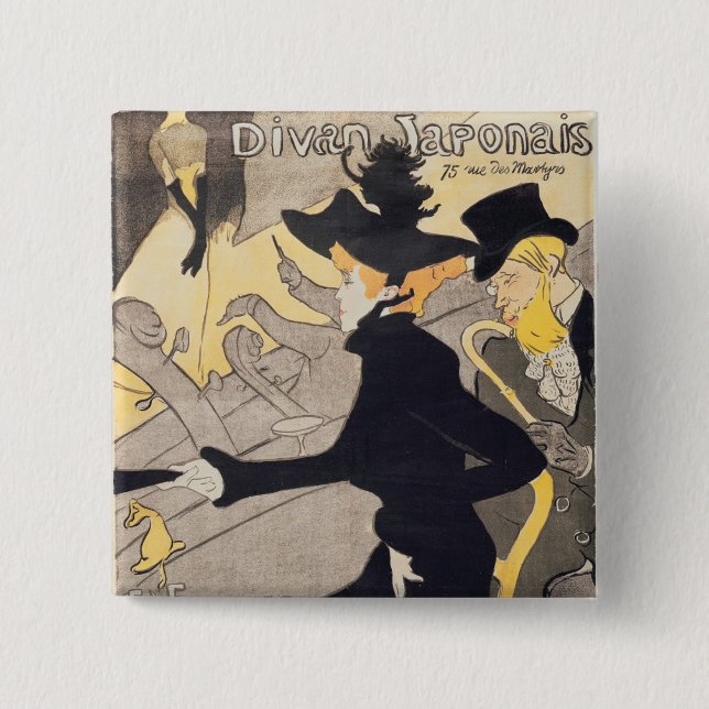 Badge Carré 5 Cm Publicité par affichage de Henri De (Devant)