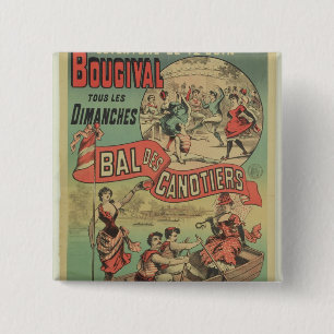Badge Carré 5 Cm Publicité par affichage 'Le Bal des Canotiers