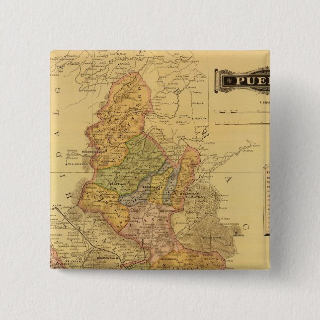 Badge Carré 5 Cm Puebla (Devant)