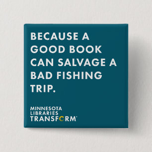 Badge Carré 5 Cm Puisque pêchant le bouton