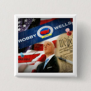 Badge Carré 5 Cm Puits de Robby pour le président 2016