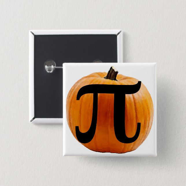 Badge Carré 5 Cm Pumpkin Button (Devant & derrière)