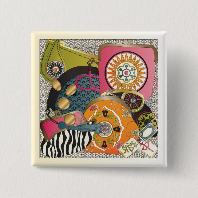 Badge Carré 5 Cm Purge Mah Jongg (Devant)