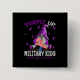 Badge Carré 5 Cm Purple Up For Military Kids Military Child Mois