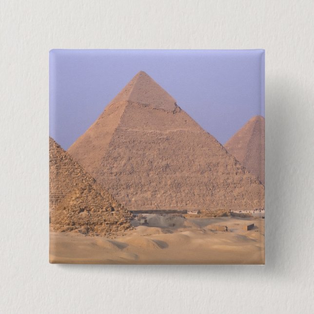 Badge Carré 5 Cm Pyramide de Mykérinos Menkaure), Pyramide de (Devant)