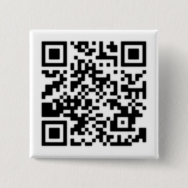 Badge Carré 5 Cm Qr Code RickRoll Gif (Devant)