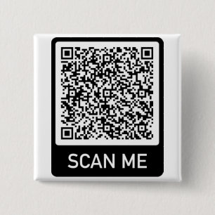 Badge Carré 5 Cm QR Code - Scan Me Professional Personalized Button