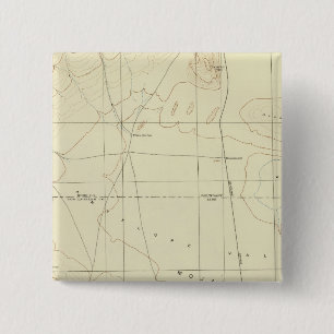 Badge Carré 5 Cm Quadrangle de Palmdale montrant San Andreas Rift