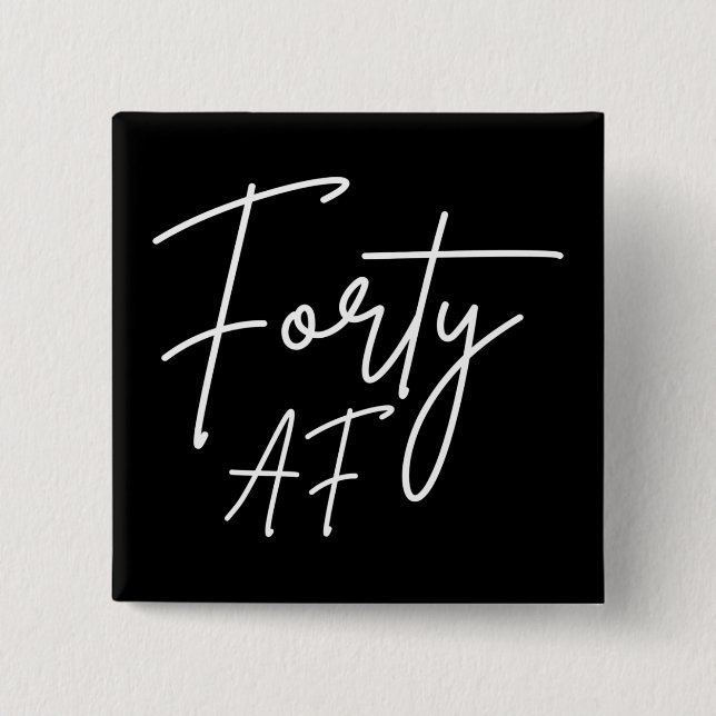 Badge Carré 5 Cm Quarty AF I - Cadeau d'anniversaire (Devant)