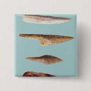 Badge Carré 5 Cm Quatre outils de silex