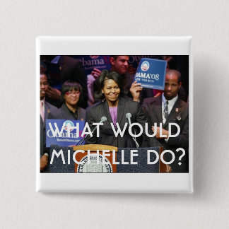 Badge Carré 5 Cm Que Michelle ferait-elle ? - Customisé