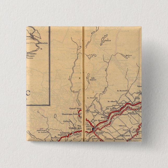 Badge Carré 5 Cm Québec 4 (Devant)