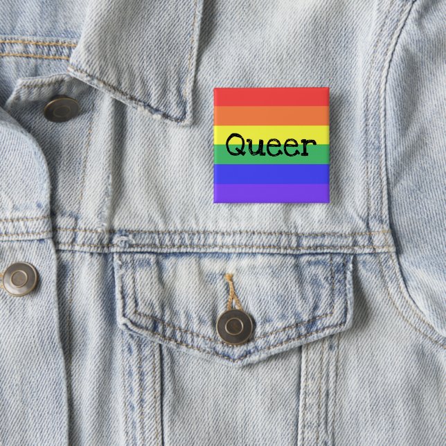 Badge Carré 5 Cm Queer (En situation)