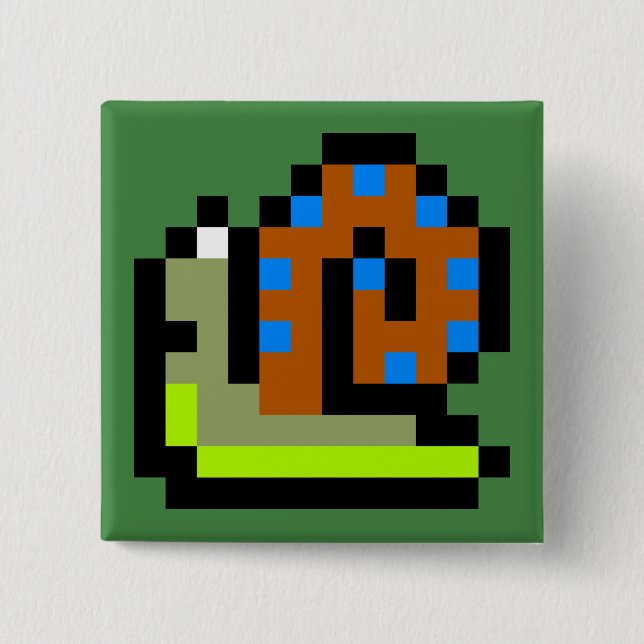 Badge Carré 5 Cm Quel escargot Shell de bosse ! (Devant)