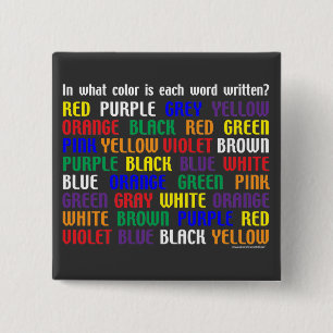 Badge Carré 5 Cm Quelle est ma couleur ?