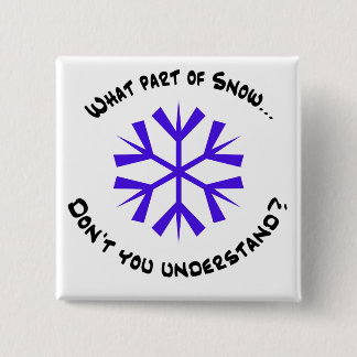Badge Carré 5 Cm Quelle partie de neige… ?
