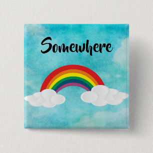 Badge Carré 5 Cm Quelque part