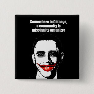 BADGE CARRÉ 5 CM QUELQUE PART CHICAGO, UNE COMMUNAUTÉ MANQUE SON O