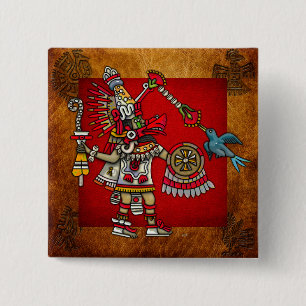 Badge Carré 5 Cm Quetzalcoatl