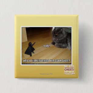 Badge Carré 5 Cm Qui a inventé le côté obscur ?