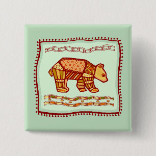 Badge Carré 5 Cm Quilt d'ours