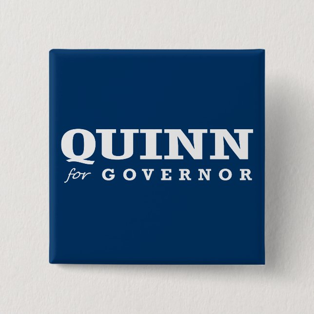BADGE CARRÉ 5 CM QUINN POUR LE GOUVERNEUR 2014 (Devant)
