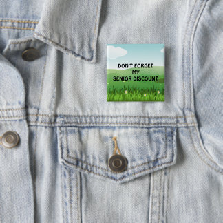 Badge Carré 5 Cm Rabais pour seniors : N'oubliez pas mon rabais pou