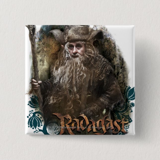Badge Carré 5 Cm RADAGAST™ With Name (Devant)