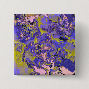 Badge Carré 5 Cm Radioactive Marble