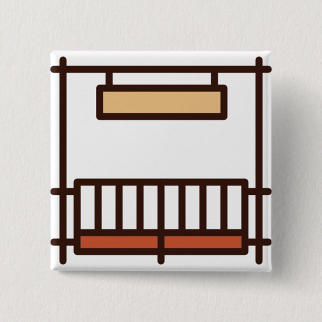 Badge Carré 5 Cm ranch (Devant)