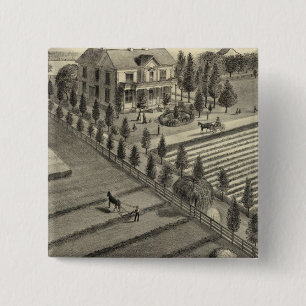 Badge Carré 5 Cm Ranch des arbres solitaires