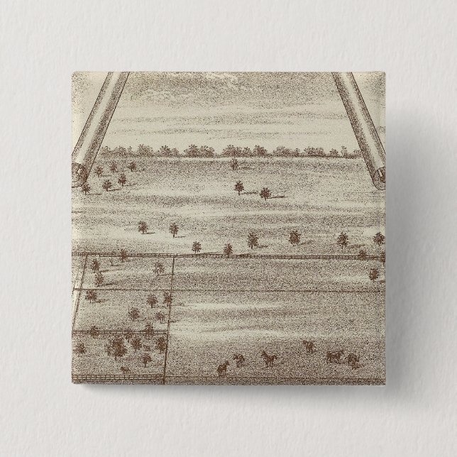 Badge Carré 5 Cm Ranch d'Oakdale (Devant)