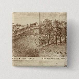 Badge Carré 5 Cm ranch Tulare Co, bureaux