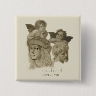 Badge Carré 5 Cm Raphael