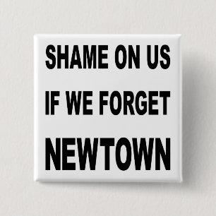 BADGE CARRÉ 5 CM RAPPELEZ-VOUS LE BOUTON DE NEWTOWN