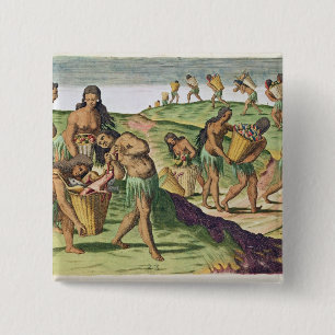 Badge Carré 5 Cm Rassemblement de la nourriture pour l'entrepôt