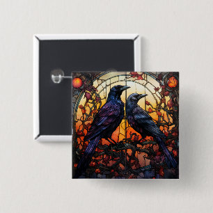 Badge Carré 5 Cm Ravages en verre tendu