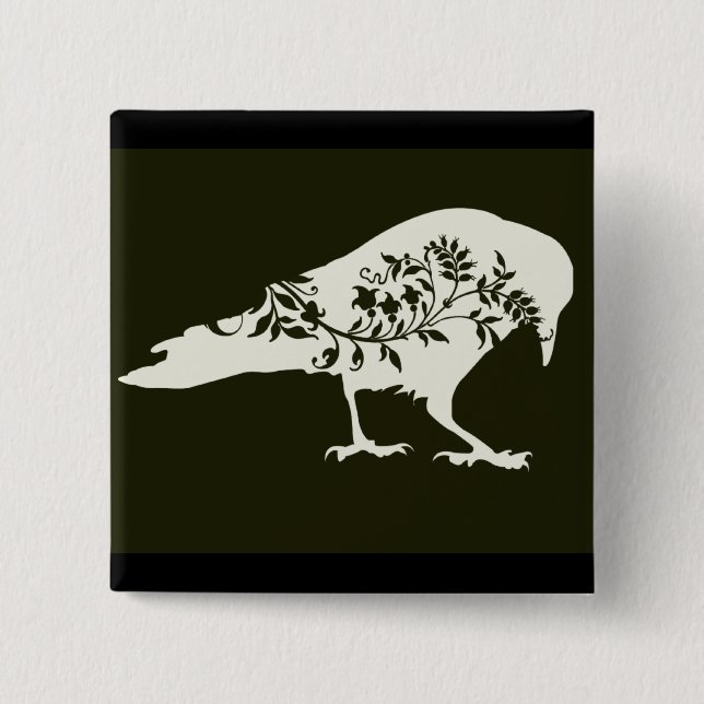 Badge Carré 5 Cm Raven (Devant)