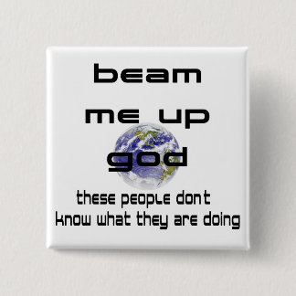 Badge Carré 5 Cm Rayonnez-moi vers le haut de Dieu