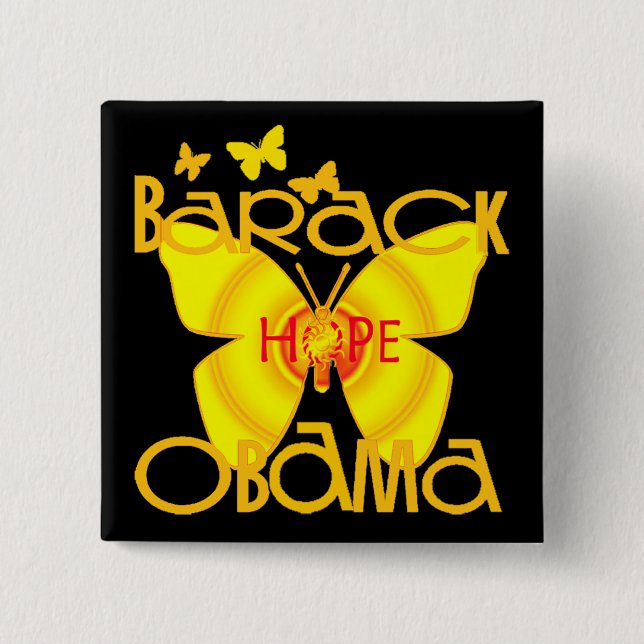 Badge Carré 5 Cm Re Elect Barack Obama 2012 (Devant)