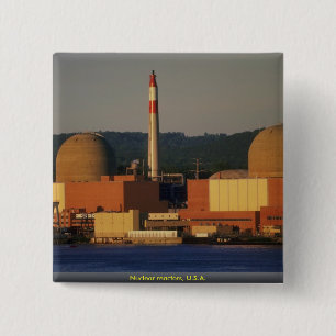 Badge Carré 5 Cm Réacteurs nucléaires, Etats-Unis