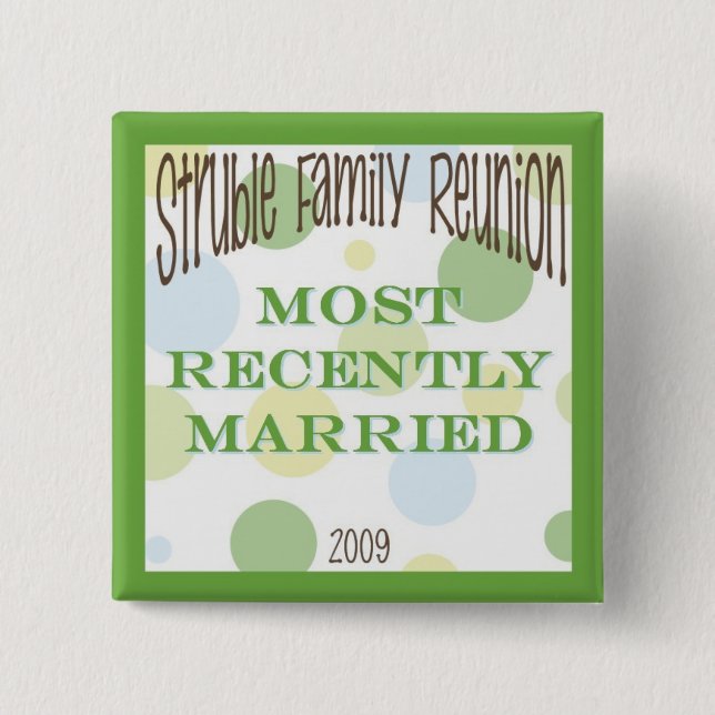 Badge Carré 5 Cm recentwed (Devant)