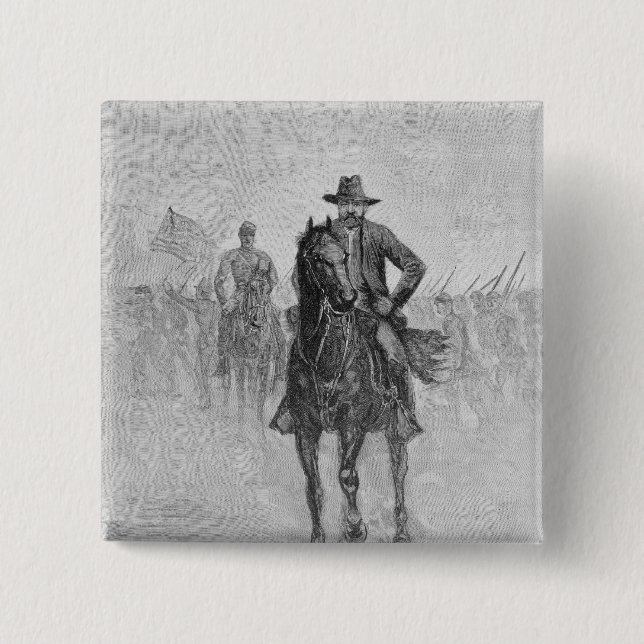 Badge Carré 5 Cm Reconnoitering du Général Grant (Devant)